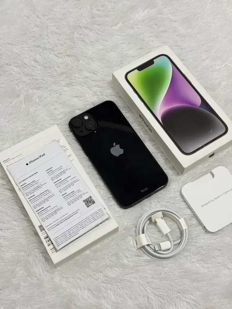 iPhone 14 128GB Resmi iBox Garansi 16 April 2027 - Midnight