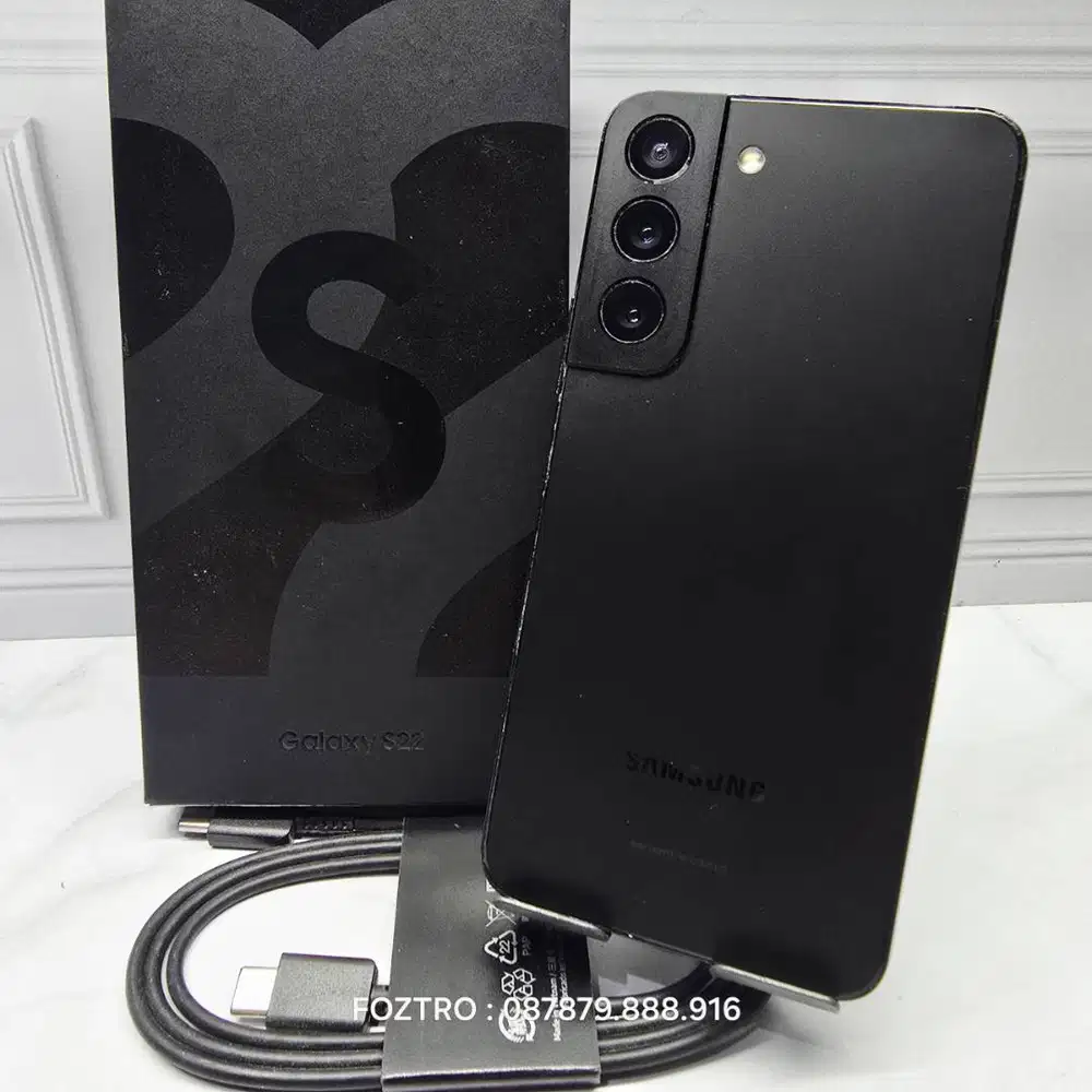 Samsung Galaxy S22 8/128GB Black Fullset Resmi SEIN No minus
