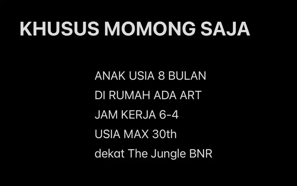 MENCARI KHUSUS MOMONG SAJA