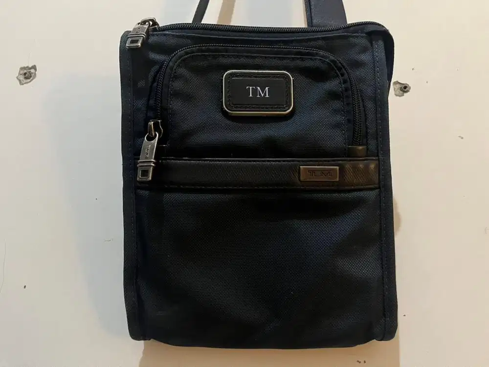 Tas tumi pocket bag small alpha navy blue biru