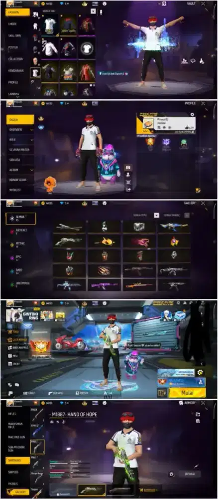Jual akun ff spek GG