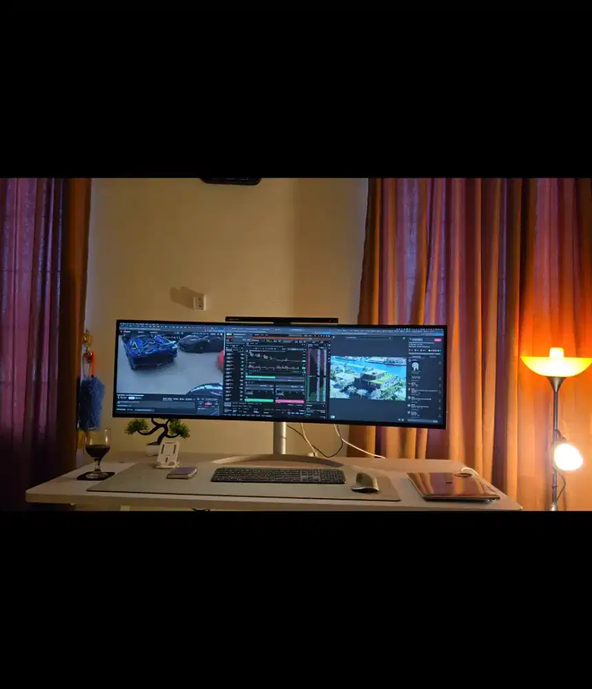 Monitor Lg 49 in ultrawide + Herman miller Aeron 2 +stnding desk stram