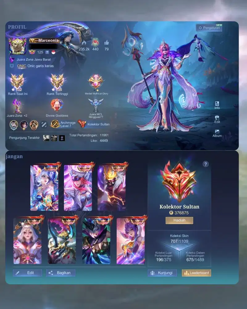 AKUN ML SPEK SULTAN