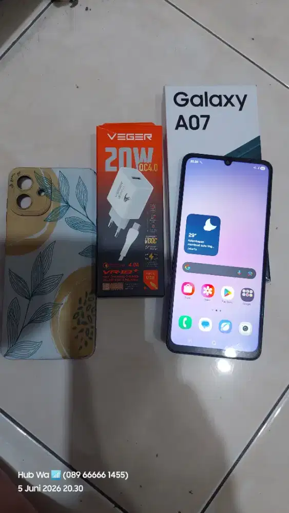 Samsung A07 masih garansi resmi ram 4/128 mulus lengkap murah no minus