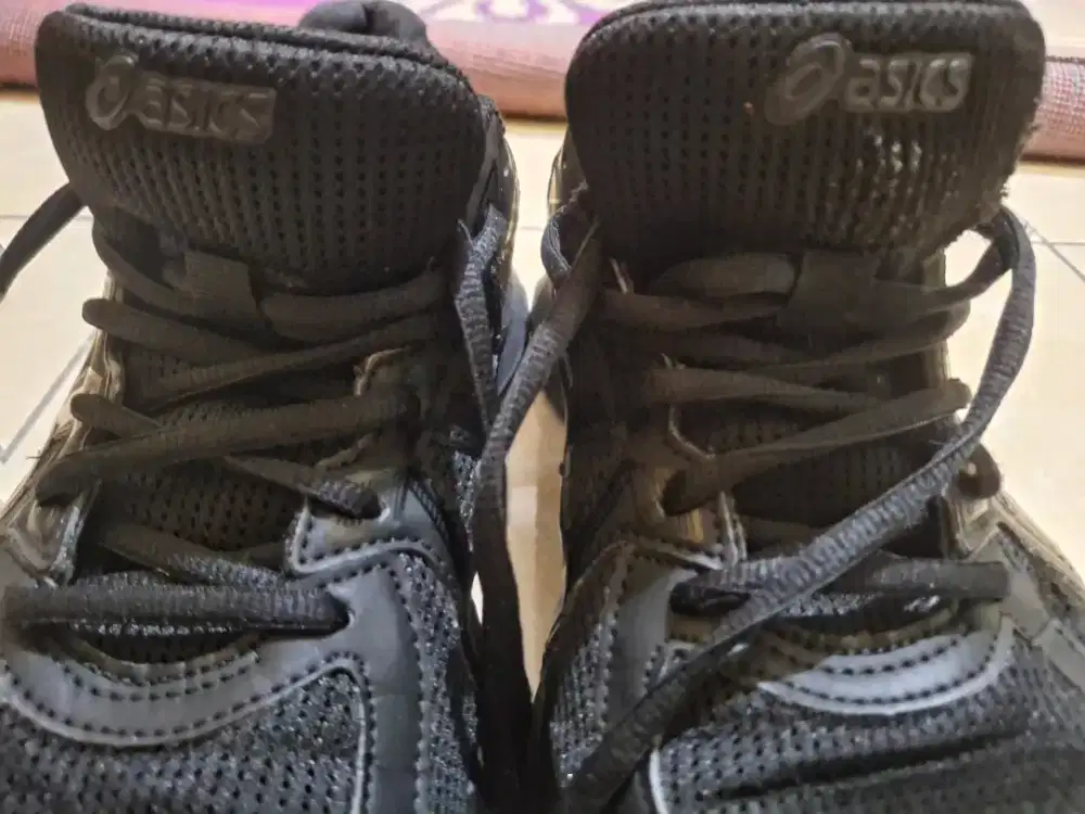 SEPATU IMPORT ASICS ORIGINAL FULL BLACK