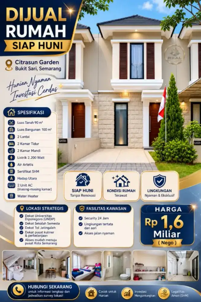 Rumah dijual siap huni Citrasun Garden Semarang