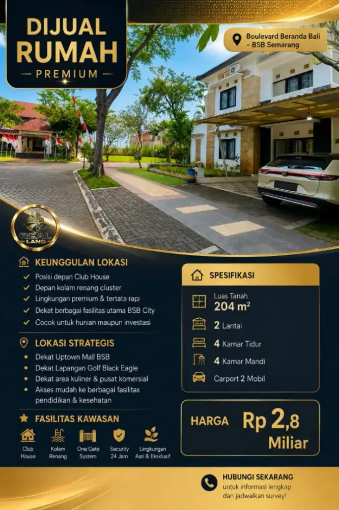 Rumah Mewah BERANDA BALI BOULEVARD BSB SEMARANG