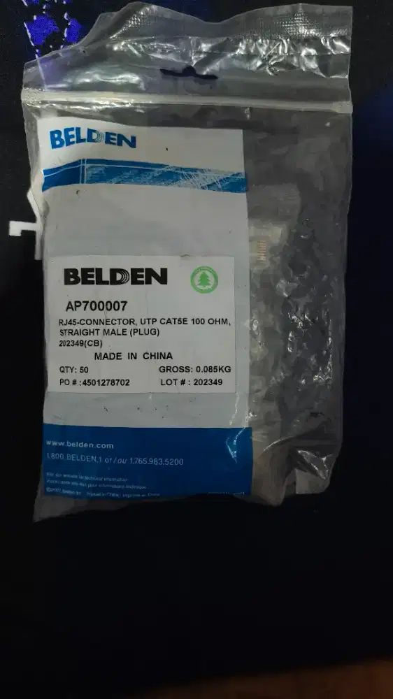 Konektor RJ45 Belden Cat5e Original