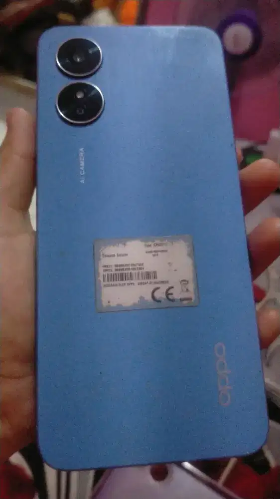 Dijual cepat, hp second Oppo A 17 lengkap