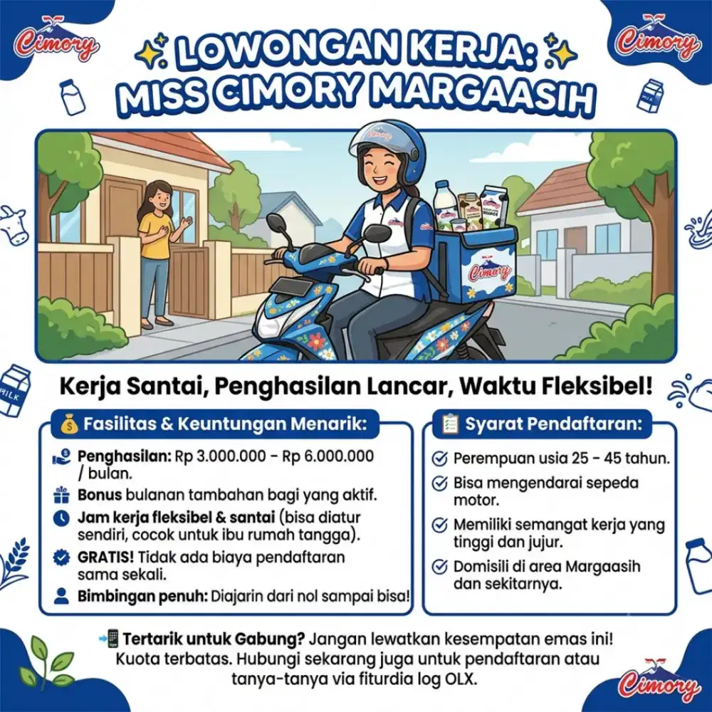 Dibutuhkan Segera Miss Cimory Margaasih!