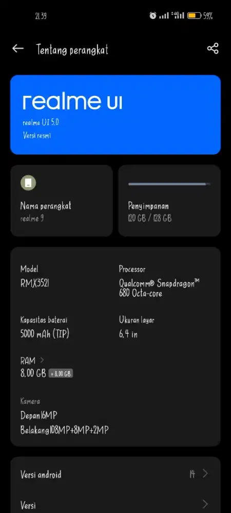 realme 9 8/128 ori