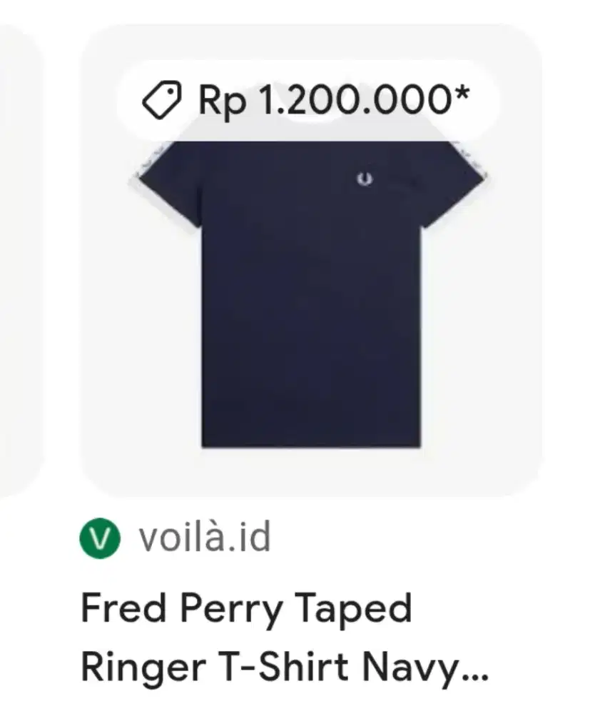 KAOS PRIA FRED PERY ORIGINAL