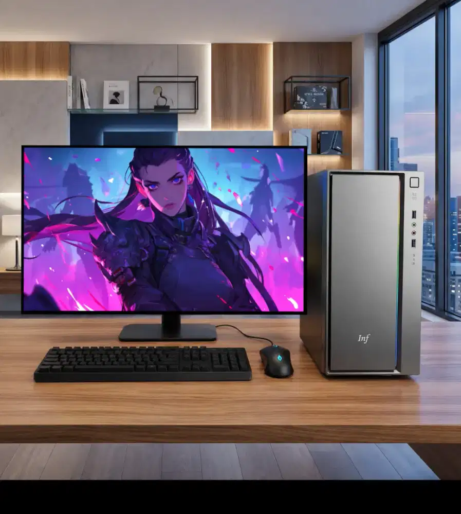 PC GAMING FULSET + LCD + RAM 8 GB + VGA 1 GB + HD 500 GB + GAMES APP