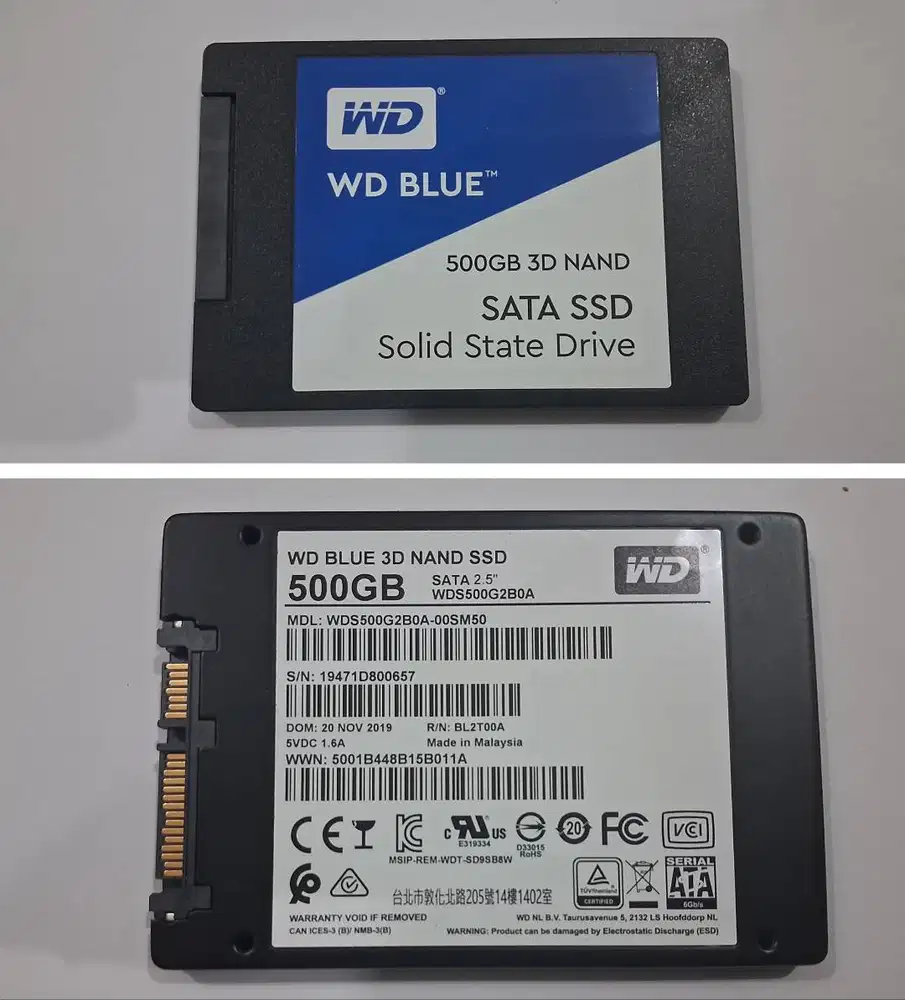 SSD 500GB WD Blue Sentinel 100/100% Copotan Laptop Mahal Garansi Toko