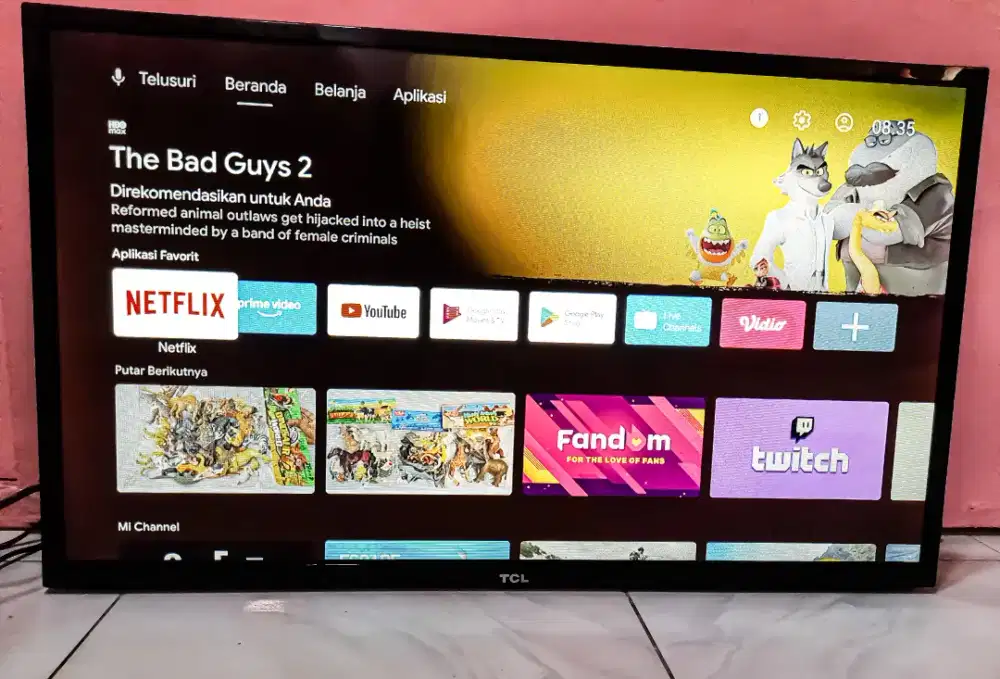 Televisi 32 inci TLC Android Mi stick xiaomi
