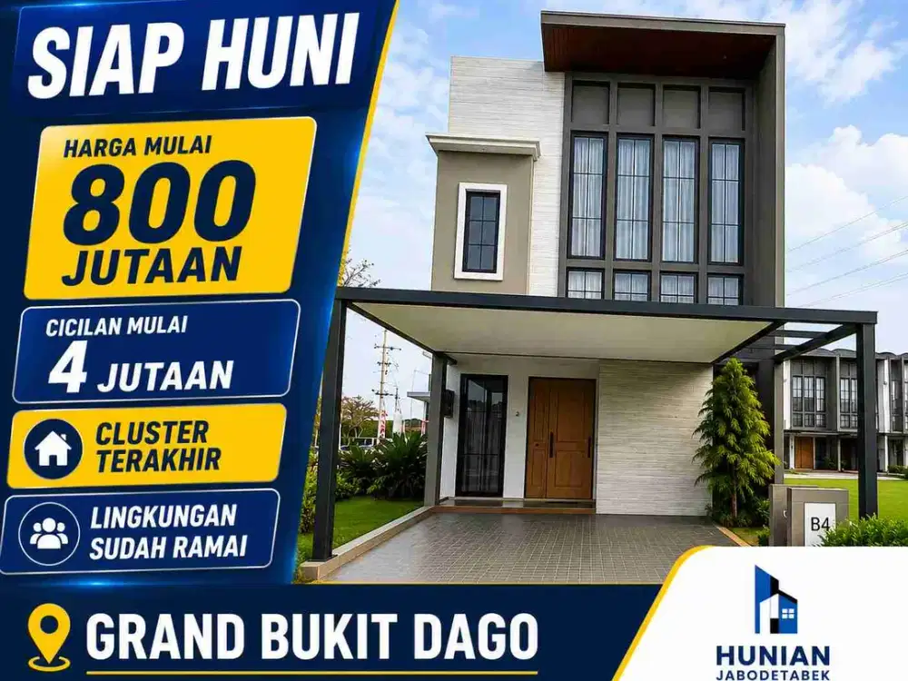Rumah Siap Huni Cluster Terakhir Grand Bukit Dago, Mulai 800 Jutaan