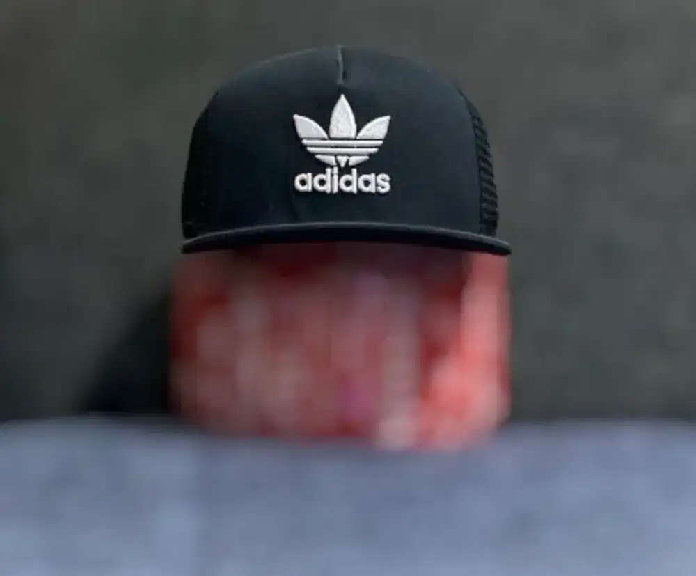 Topi Trucker Adidad trefoil BIG logo bordir Second
