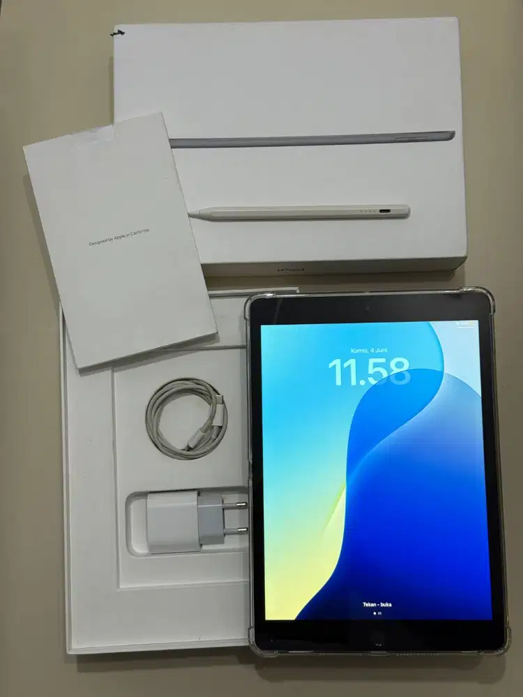Ipad Gen 9 64gb Wifi + Stylush - Resmi Indo - Space Gray