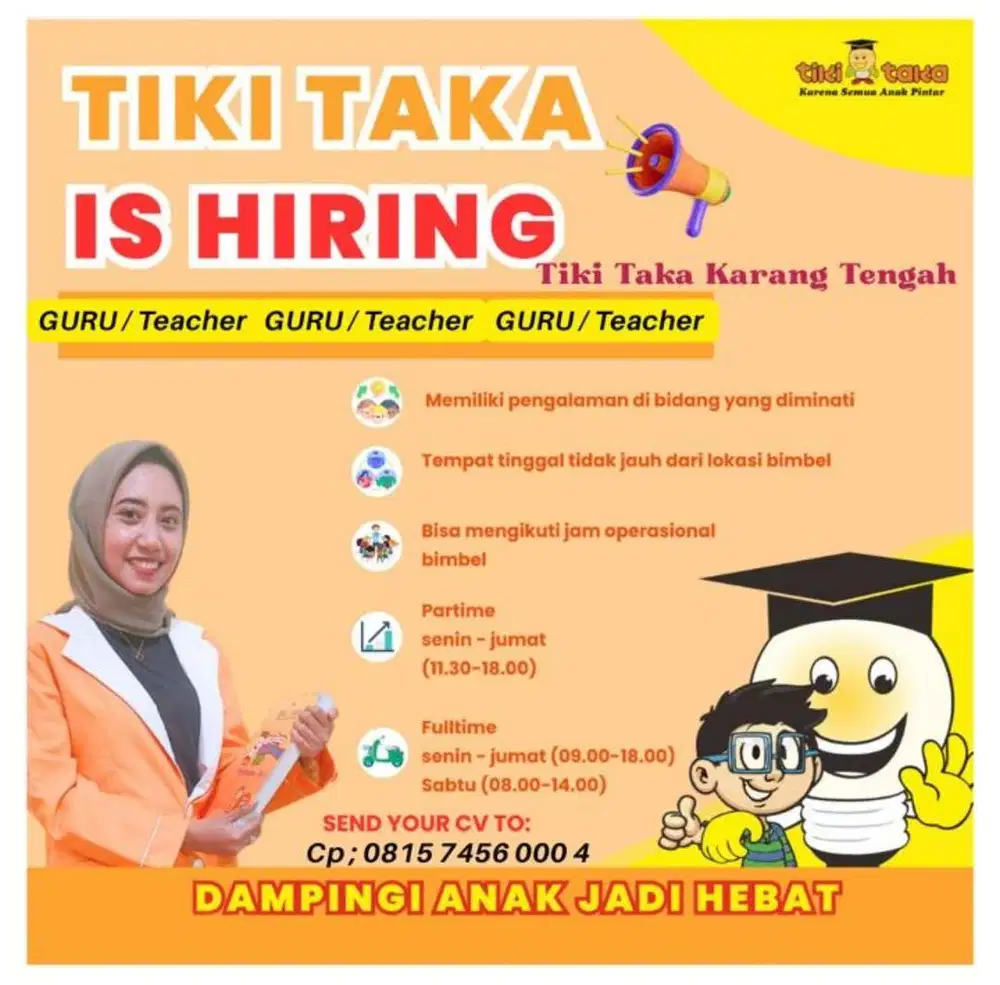 Lowongan kerja Guru English
