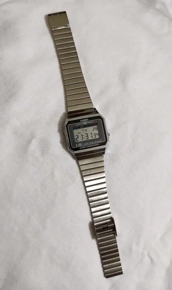 Jam Tangan Casio A700W Digital Silver A700