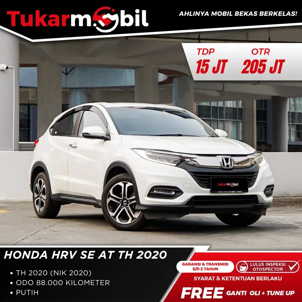 [BERGARANSI] HONDA HRV SE MATIC TAHUN 2020 GANJIL PUTIH PAJAK PANJANG