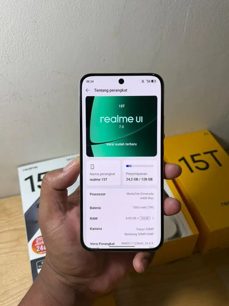Realme 15T 8/128GB 5G Fullset Baru 2 Bulan Pakai No Minus