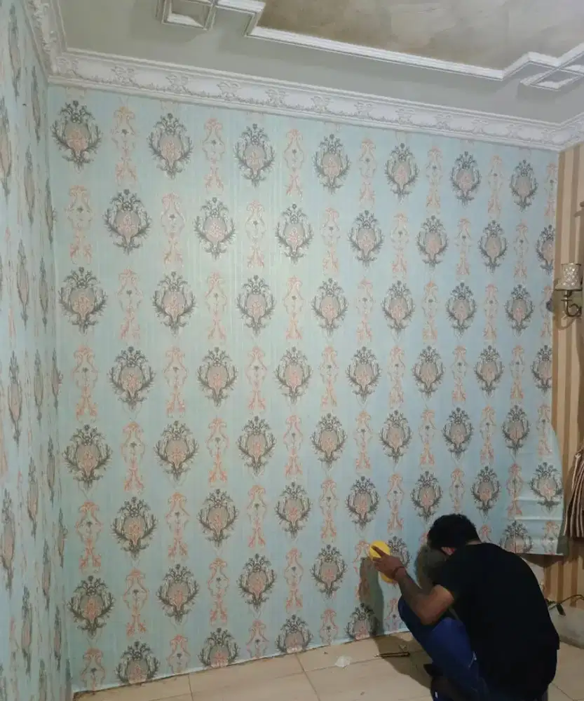 Wall panel wpc & wallpaper vinill