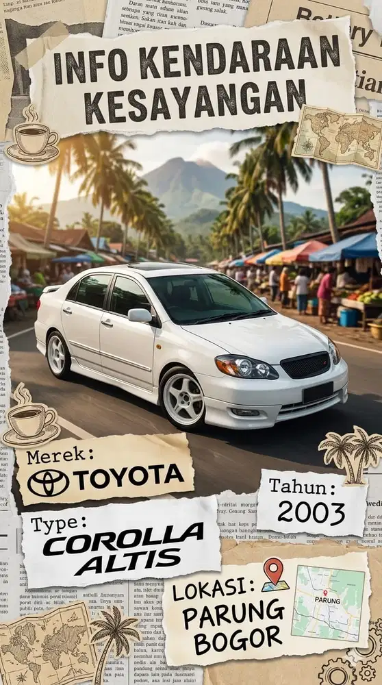 Toyota Corolla Altis 03 MT convert usdm xrs jarang ada ganteng terawat