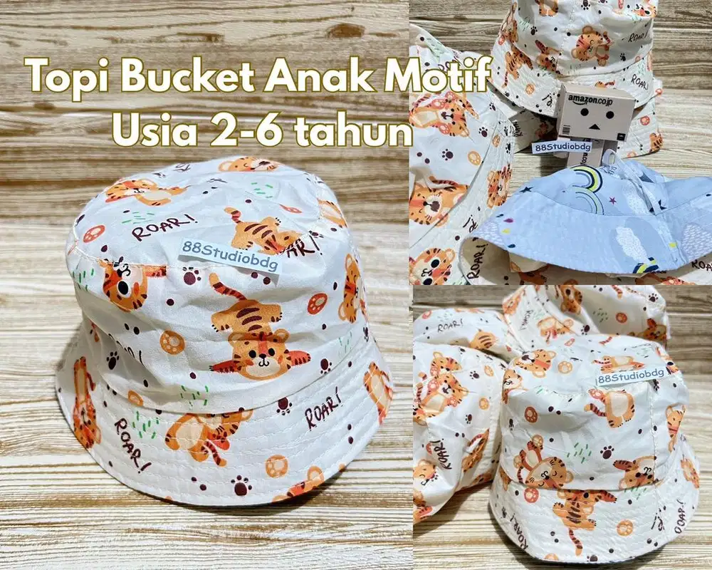 Topi Bucket Anak usia 2-6th motif karakter kartun topi anak lucu murah