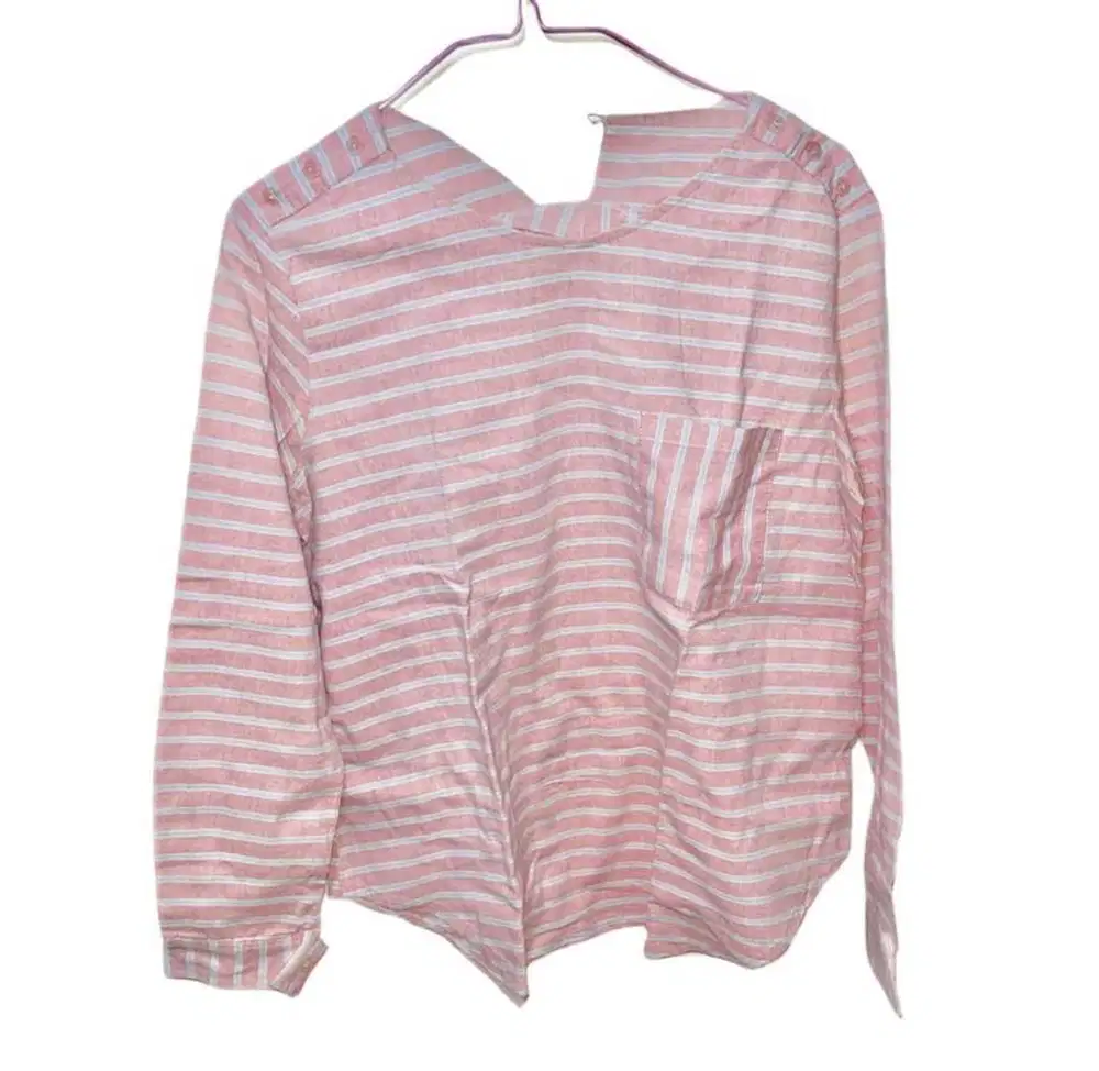 Blouse Strip Pink