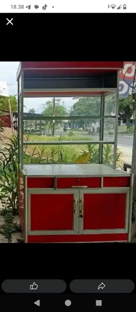 Rak etalase serba guna 3 tingkat