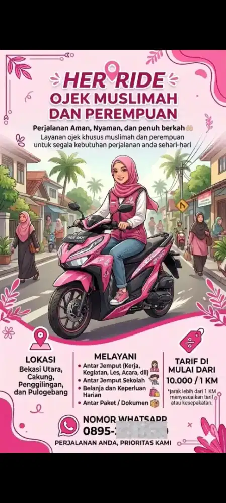 Ojek online khusus perempuan