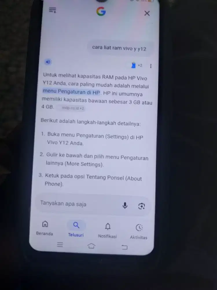 Vivo y 12 no minus