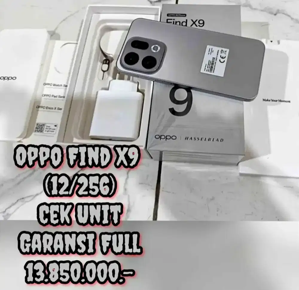 Oppo Find X9 (12/256) Cek Unit