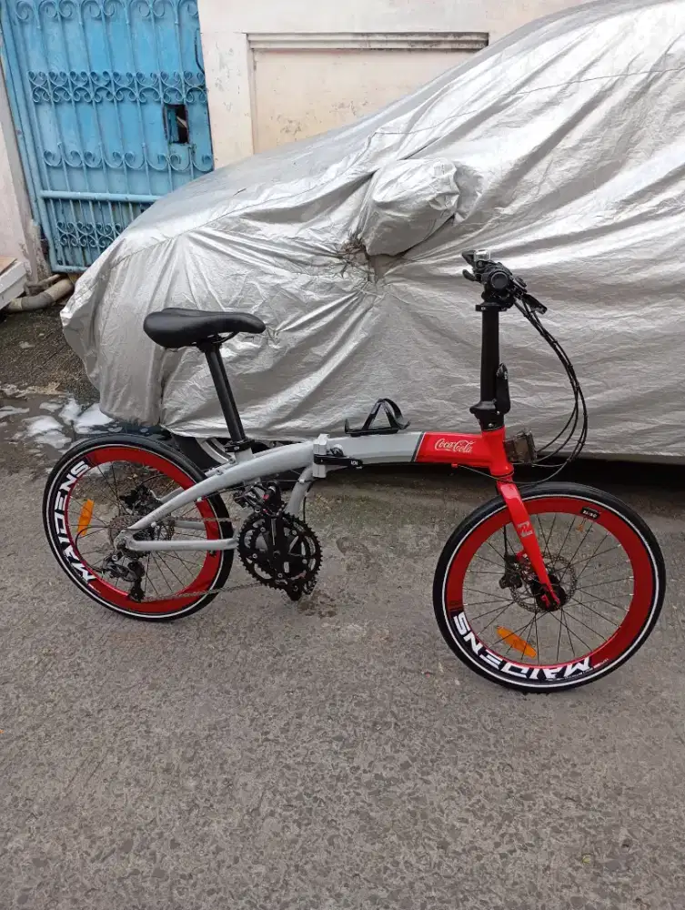 Sepeda lipat element ecosmo z8 seri Coca-Cola 20 inc frame almunium
