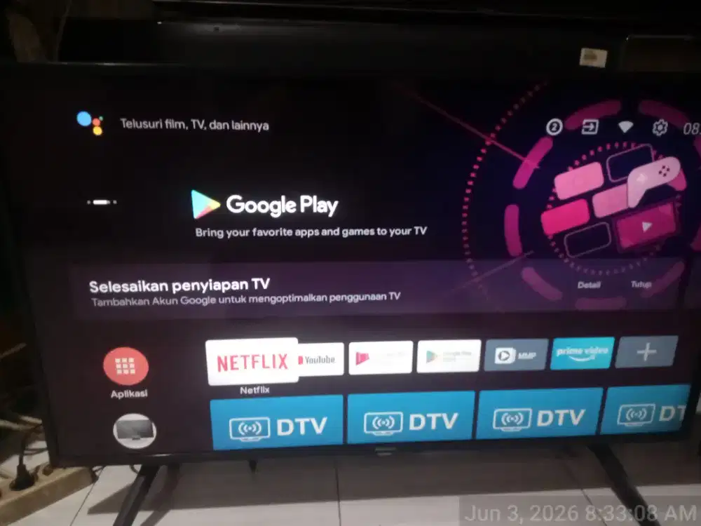 Tv android digital sharp 42 siap pakai
