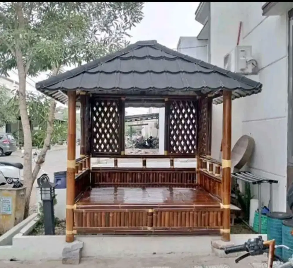 Jual saung bambu murah
