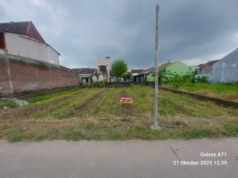 Dijual Tanah Milik Pribadi SHM di Mranggen