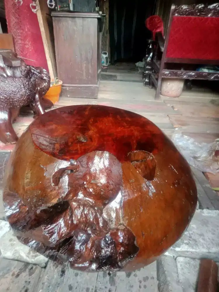 Meja bongkolnya kayu jati,