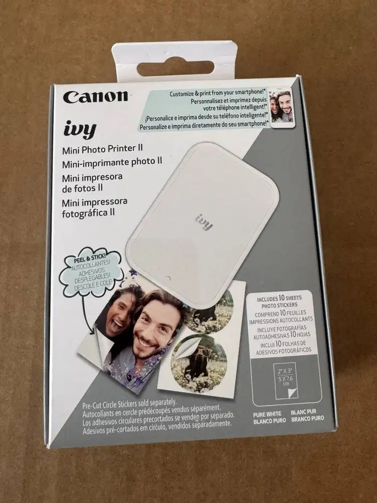 Canon IVY 2 Mini Photo Printer Color Mobile Zink