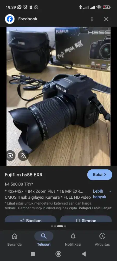 Jual kamera Fujifilm hs 55 exr
