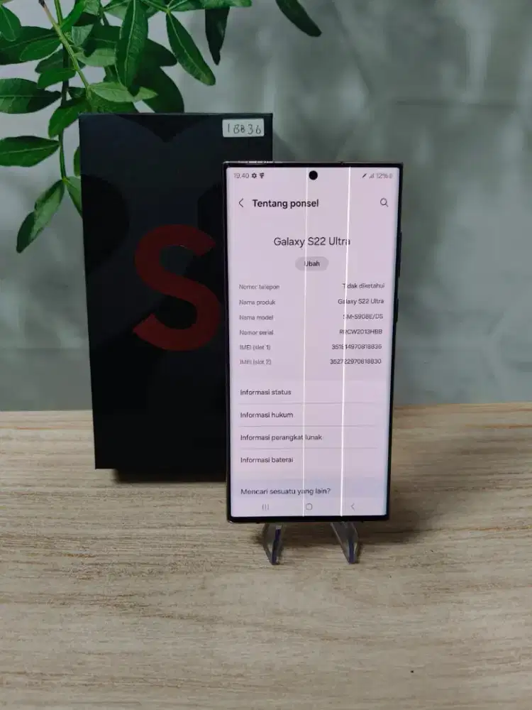 Samsung S22 Ultra 5G 12/256GB Fullset Siap pakai