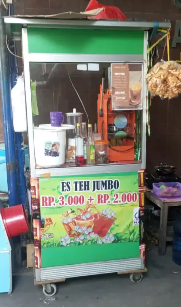 Jual cepat grobak jualan teh