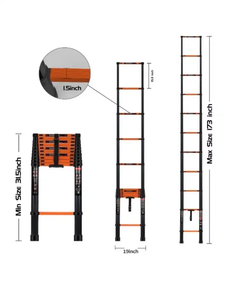 4,4 meter tangga teleskopik singel