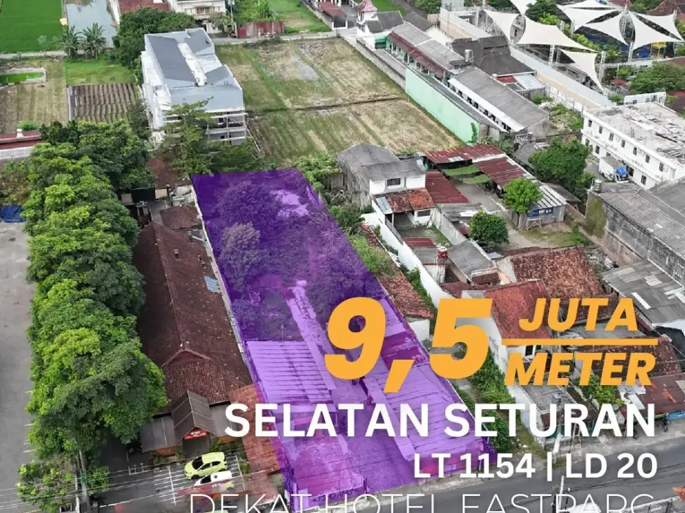 Jual Tanah Pinggir Jalan Selatan Seturan Dekat Eastparc Hotel Cocok Hunian Tempat Usaha Ramai Kampus