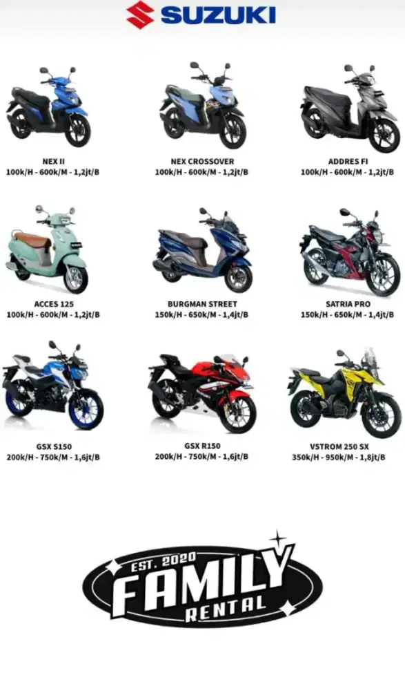 Rental Family Motor Dan Mobil Amanah