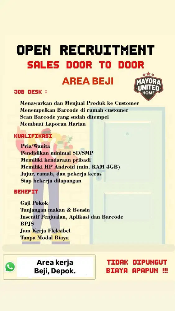 Loker mayora sales door to door