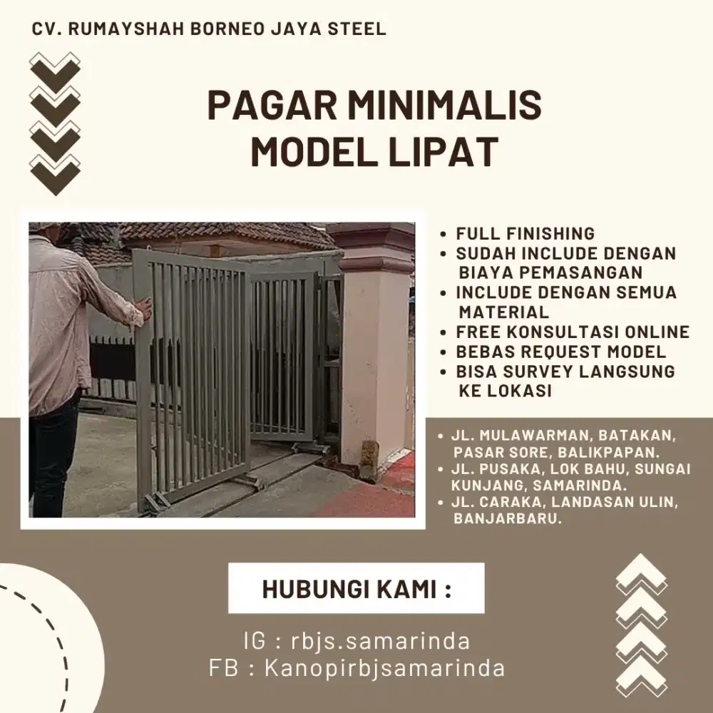 Pagar Minimalis Lipat