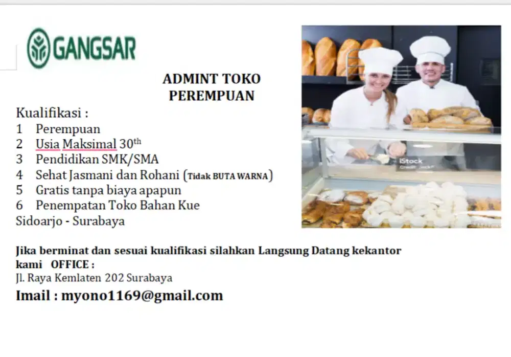 Dibutuhkan segera