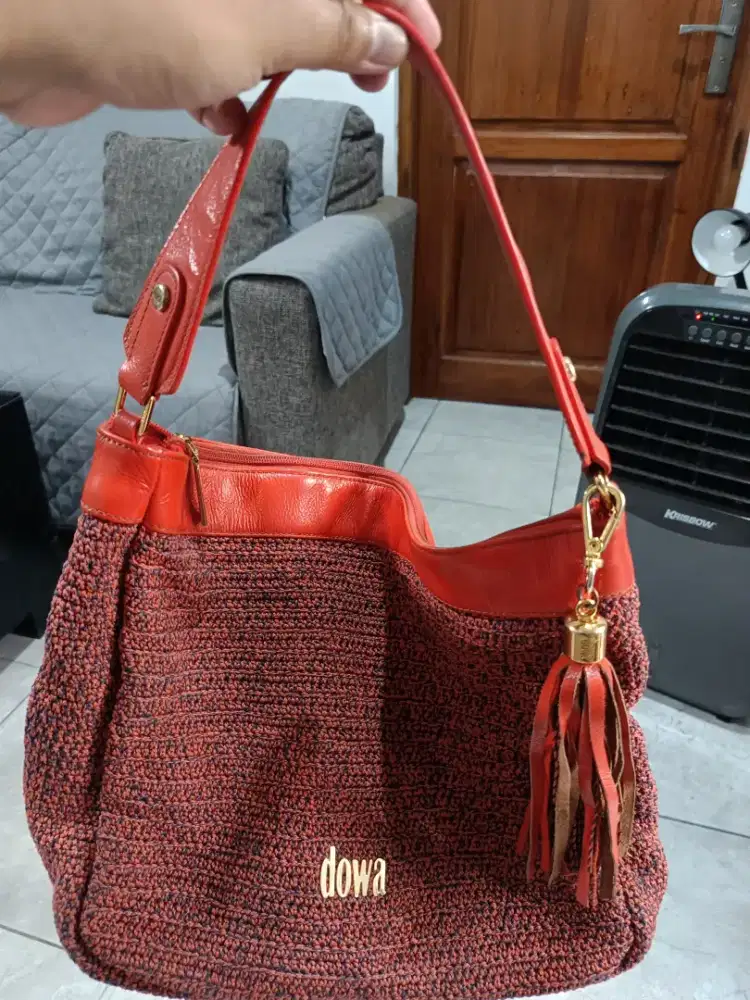 Tas Rajut Hand Bag DOWA Merah Bata
